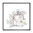 thumbnail image 1 of Designart 'Bouquet of Flowers and Perfume Bottle II' Traditional Framed Canvas Wall Art Print, 1 of 5