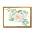 thumbnail image 1 of Designart 'Bouquet of Pink Roses Flowers and Eucalyptus Leaves' Traditional Framed Art Print, 1 of 1