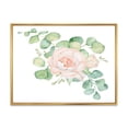 thumbnail image 1 of Designart 'Bouquet of Pink Roses Flowers and Eucalyptus Leaves' Traditional Framed Canvas Wall Art Print, 1 of 5