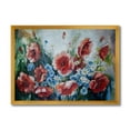 thumbnail image 1 of Designart 'Bouquet of Poppies Retro Style' Traditional Framed Art Print, 1 of 4