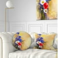 thumbnail image 1 of Designart Bouquet of Poppy Cornflower and Daisy - Floral Throw Pillow - 12x20, 1 of 5