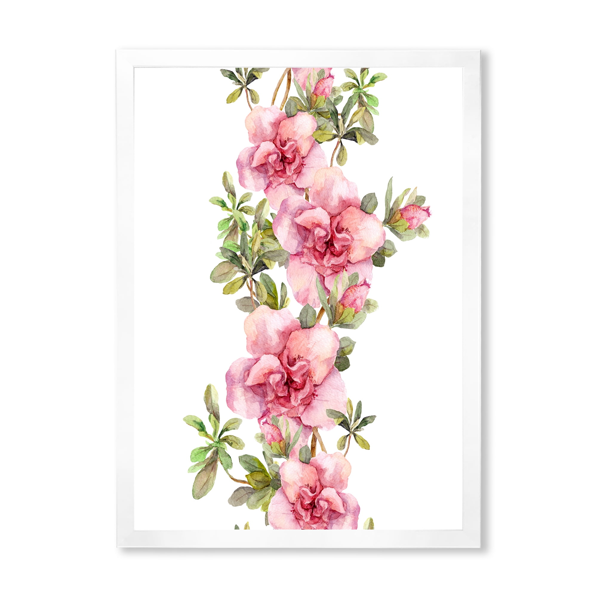 Designart 'Bouquet of Purple and Pink Flowers II' Farmhouse Framed Art Print