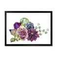thumbnail image 1 of Designart 'Bouquet of Succulents Eucalyptus With Flowers' Traditional Framed Art Print, 1 of 1