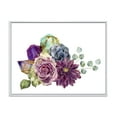 thumbnail image 1 of Designart 'Bouquet of Succulents Eucalyptus With Flowers' Traditional Framed Canvas Wall Art Print, 1 of 5