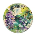 thumbnail image 1 of Designart 'Bouquet of Sunflowers and Wildflowers' Farmhouse Wood Wall Clock, 1 of 5