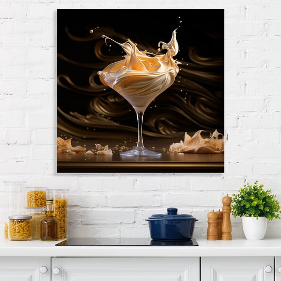 Designart "Bourbon Dance Of Flavors" Cocktails Canvas Wall Art