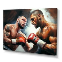 Designart Boxers In Match II Canvas Wall Art