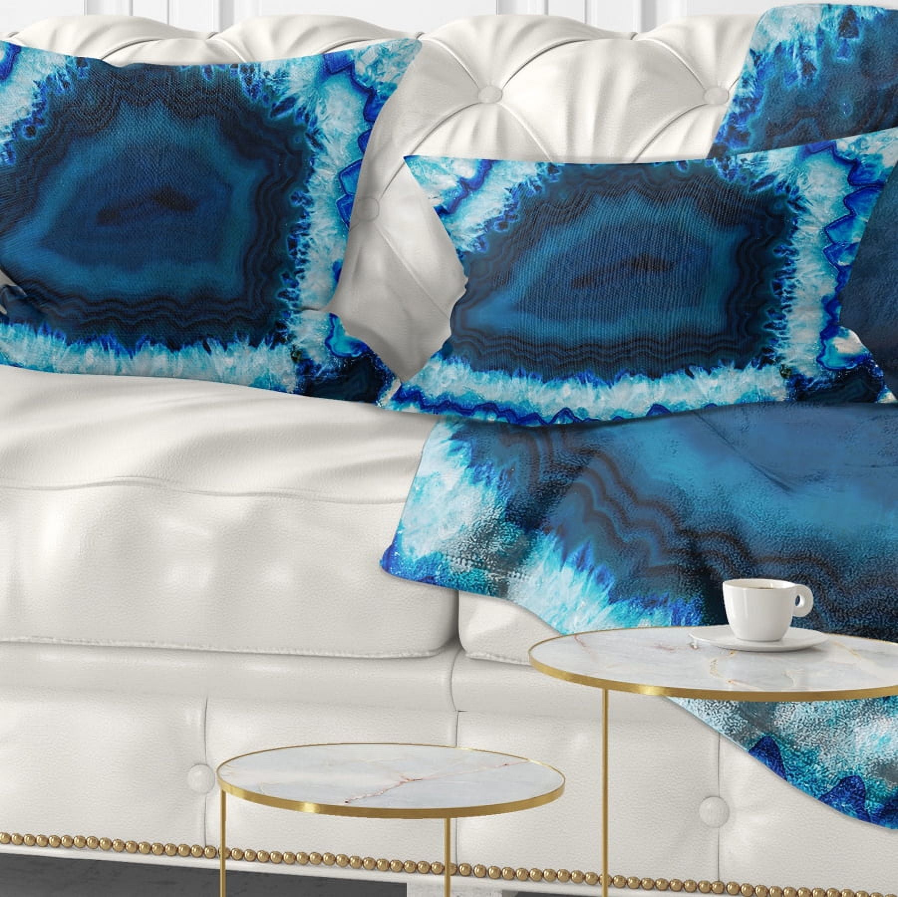 Designart Brazilian Thunder Egg - Abstract Throw Pillow - 12x20