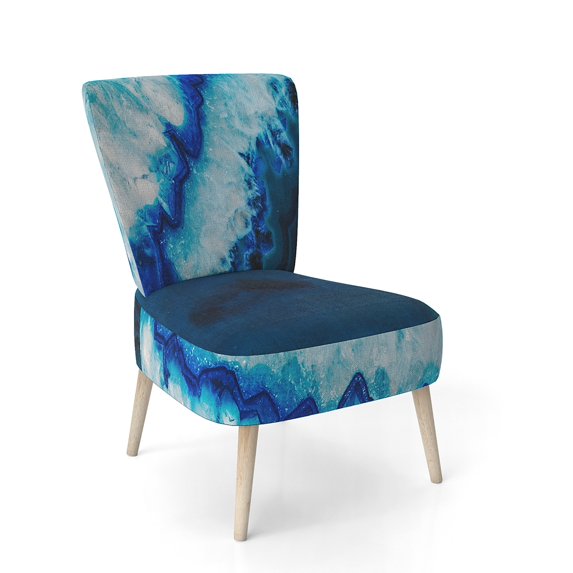 Designart "Brazilian Thunder Egg" Upholstered Mid-Century Accent Chair - Arm Chair