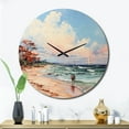 thumbnail image 1 of Designart "Breezy Beach Relaxation I" Nautical & Beach Oversized Wall Clock, 1 of 5