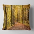 thumbnail image 1 of Designart Bright Autumn Forest Panorama - Modern Forest Throw Pillow - 16x16, 1 of 4
