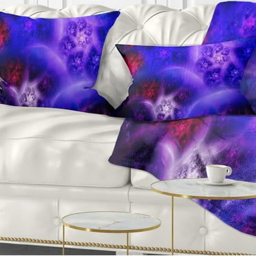 Designart Bright Blue Magic Stormy Sky - Abstract Throw Pillow - 12x20