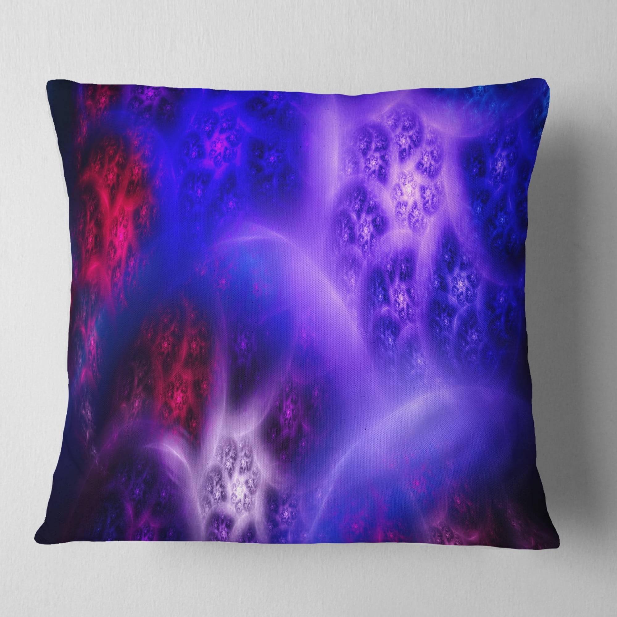 Designart Bright Blue Magic Stormy Sky - Abstract Throw Pillow - 16x16