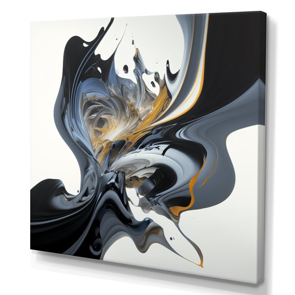 Designart Bright Blue Smooth Abstract II Canvas Wall Art