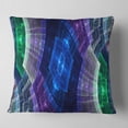thumbnail image 1 of Designart Bright Blue and Green Flower Grid - Abstract Throw Pillow - 18x18, 1 of 4