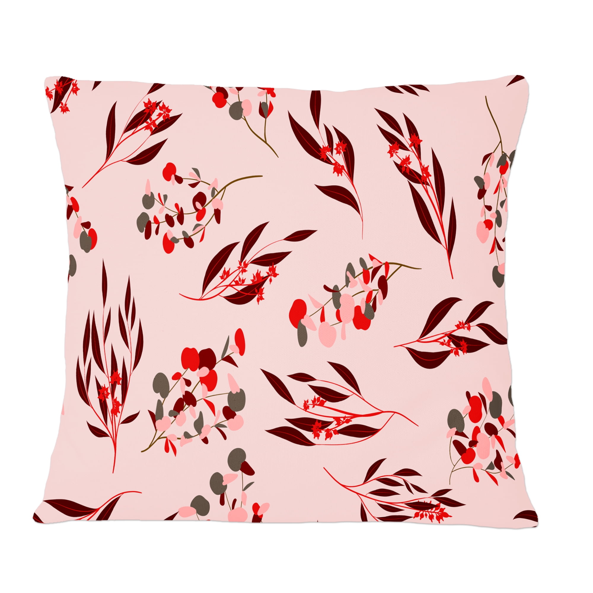 Designart Bright Eucalyptus Floral Pattern II' Mid-Century Modern Throw Pillow - 12x20