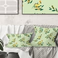 thumbnail image 1 of Designart Bright Eucalyptus Floral Pattern III' Mid-Century Modern Throw Pillow - 18x18, 1 of 2