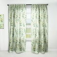 thumbnail image 1 of Designart 'Bright Eucalyptus Floral Retro Pattern III' Mid-Century Modern Curtain Panel, 1 of 5