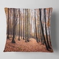 thumbnail image 1 of Designart Bright Fall Forest with Clear Sky - Modern Forest Throw Pillow - 18x18, 1 of 4