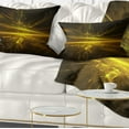 thumbnail image 1 of Designart Bright Golden Chaos Fractal Design - Contemporary Abstract Throw Pillow - 12x20, 1 of 5