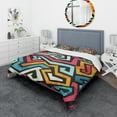 thumbnail image 1 of Designart 'Bright Graffiti Pattern with Grunge Effect' Modern & Contemporary Duvet Cover Set, 1 of 4