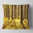 thumbnail image 1 of Designart Bright Green Forest at Sunset - Modern Forest Throw Pillow - 18x18, 1 of 4