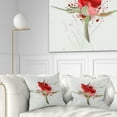 thumbnail image 1 of Designart Bright Hand drawn Red Rose Sketch - Floral Throw Pillow - 16x16, 1 of 5