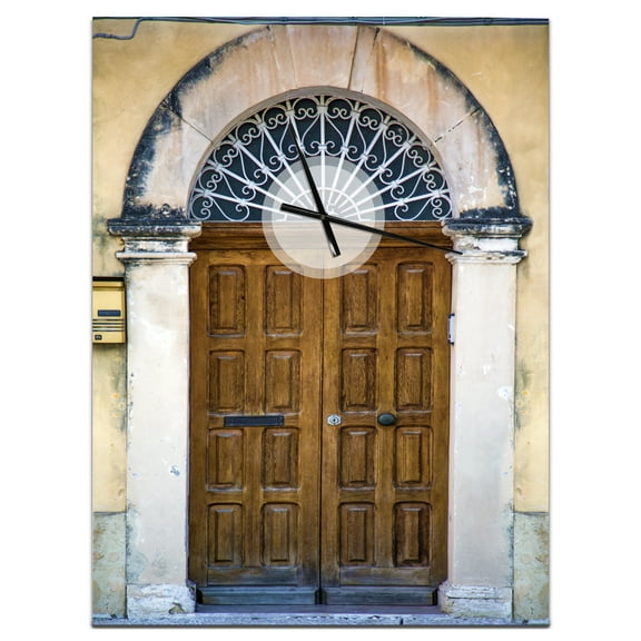 Designart 'Bright Hexagons' Modern wall clock