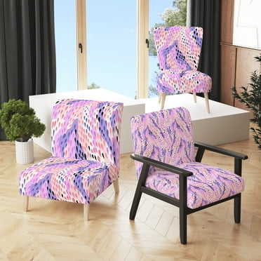 Designart "Bright Neon Color Snake Skin" Upholstered Cabin & Lodge Accent Chair and Arm Chair