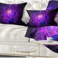 thumbnail image 1 of Designart Bright Purple Fractal Cobweb - Abstract Throw Pillow - 12x20, 1 of 5
