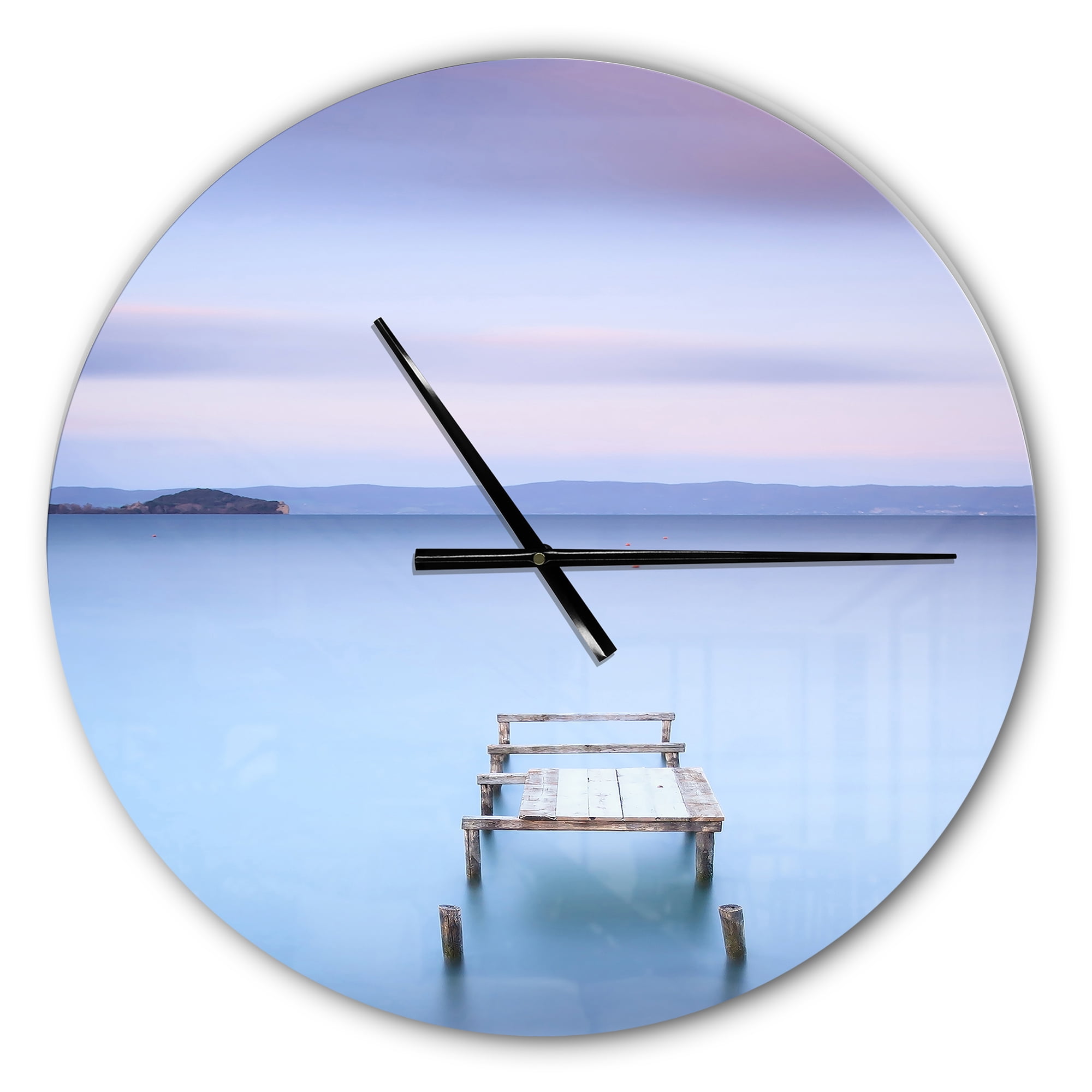 Designart 'Bright Purple Sky ' Modern wall clock