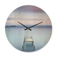 thumbnail image 1 of Designart 'Bright Purple Sky Over Lake' Modern Wood Wall Clock, 1 of 5