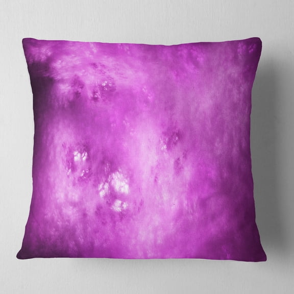 Designart Bright Purple Sky with Stars - Abstract Throw Pillow - 16x16