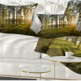 thumbnail image 1 of Designart Bright Sunlight in Dense Forest - Landscape Printed Throw Pillow - 12x20, 1 of 5