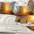 thumbnail image 1 of Designart Bright Sunrise in Italy Panorama - Cityscape Throw Pillow - 12x20, 1 of 1