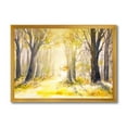 thumbnail image 1 of Designart 'Bright Sunshine Through The Yellow Forest Trees I' Traditional Framed Art Print, 1 of 4