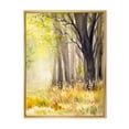 thumbnail image 1 of Designart 'Bright Sunshine Through The Yellow Forest Trees II' Traditional Framed Canvas Wall Art Print, 1 of 5