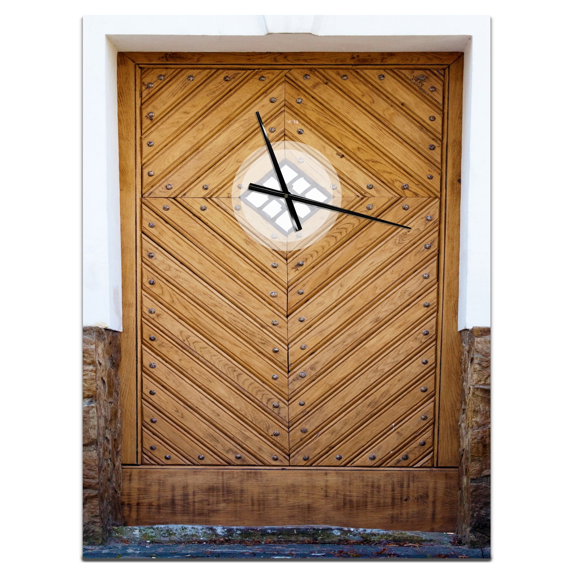 Designart 'Bright Triangle' Modern Wall Clock