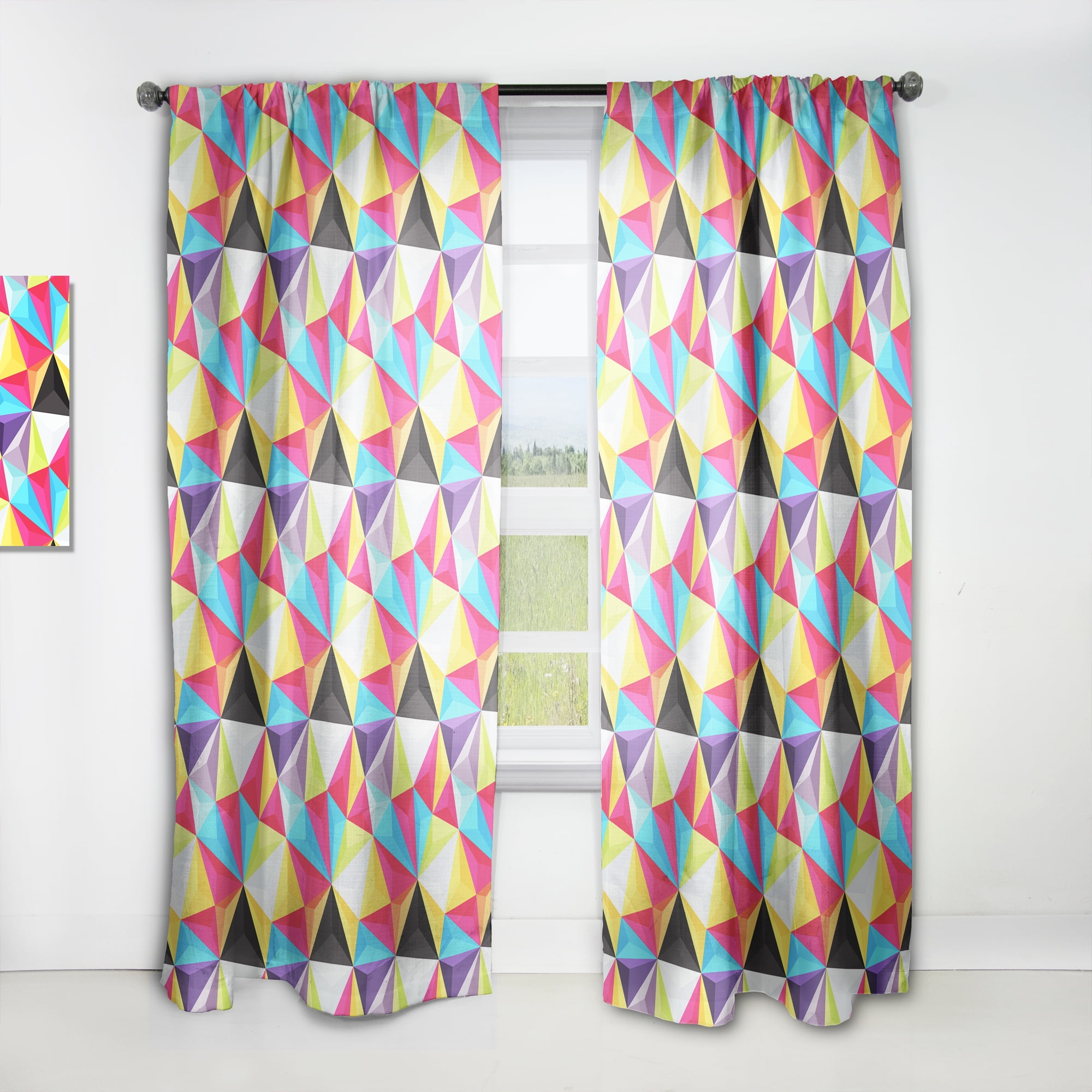 Designart 'Bright Vintage Wooden Door' Modern Curtain Panel
