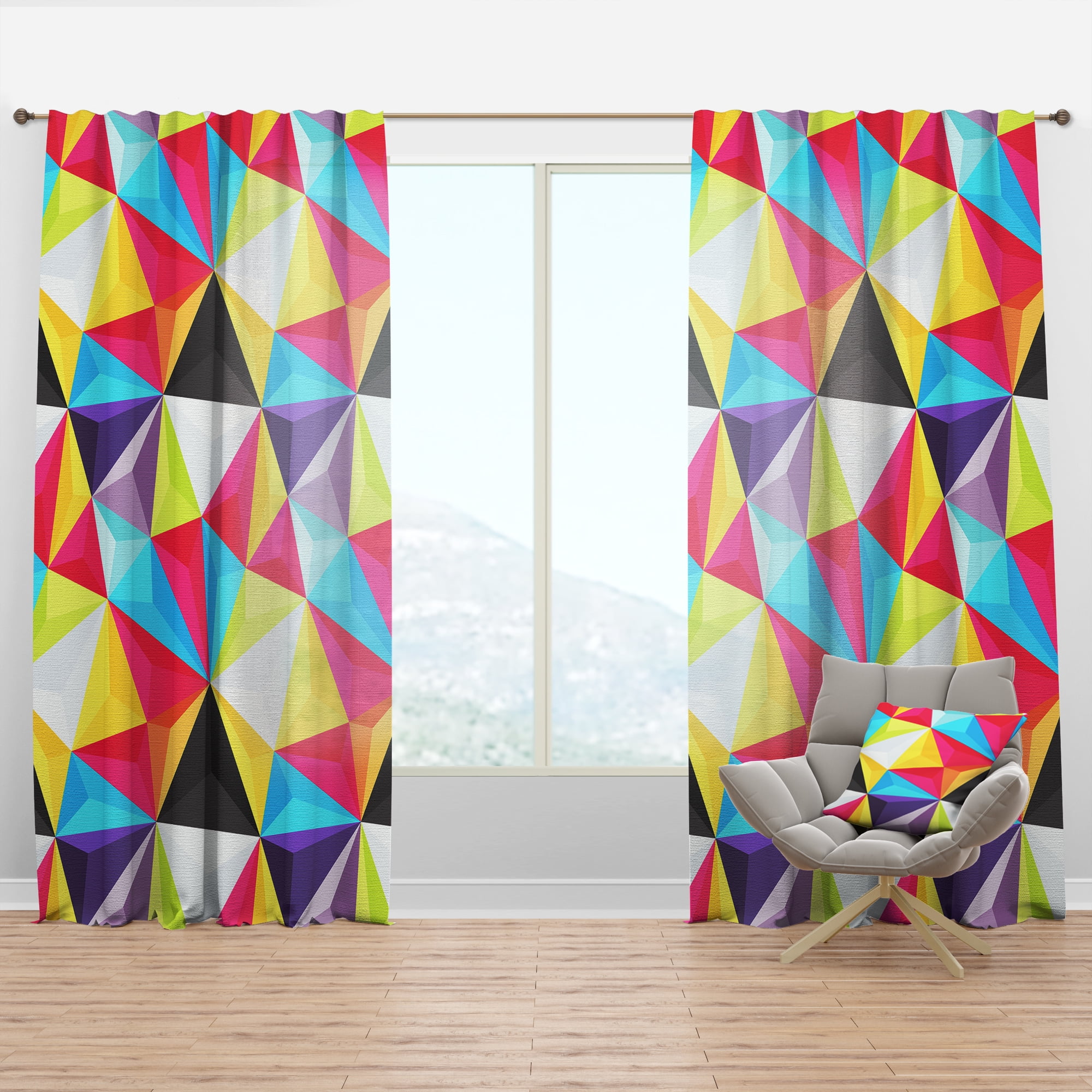 Designart 'Bright Vintage Wooden Door' Modern Curtain Panel