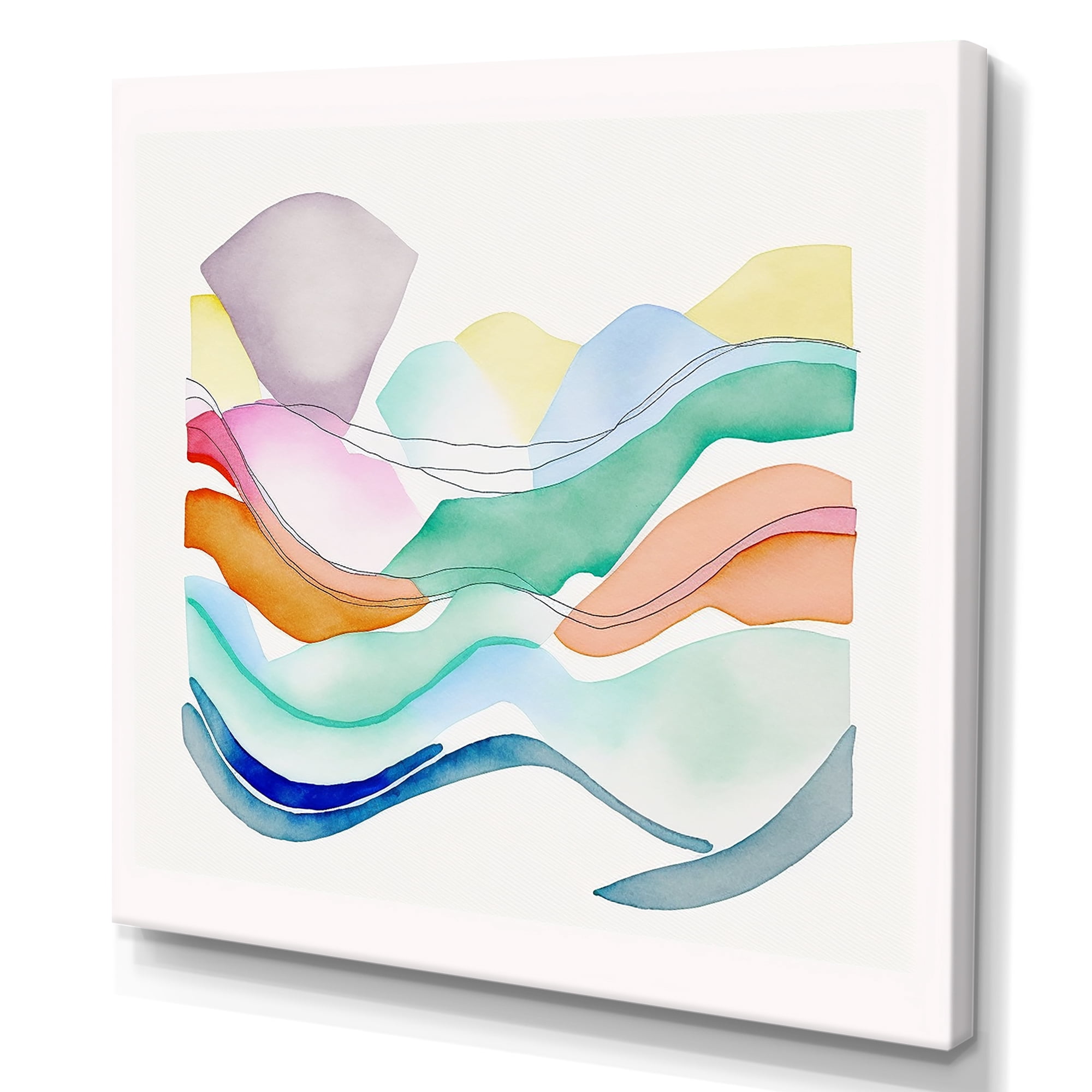 Designart Bright Watercolor Art Canvas Wall Art