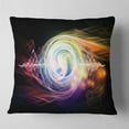 thumbnail image 1 of Designart Bright Wave Particle in Air on Black - Abstract Throw Pillow - 18x18, 1 of 4