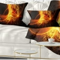 thumbnail image 1 of Designart Bright Yellow Designs on Black - Abstract Throw Pillow - 12x20, 1 of 5