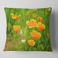thumbnail image 1 of Designart Bright Yellow Poppy Flowers - Floral Throw Pillow - 18x18, 1 of 4