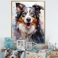 thumbnail image 1 of Designart "Brilliant Border Collie I" Animals Dog Floater Framed Canvas Wall Art, 1 of 5