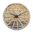 thumbnail image 1 of Designart 'Broken Old Vintage Wood Wheel ' Farmhouse Wood Wall Clock, 1 of 5