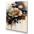 thumbnail image 1 of Designart Brown And Blue Rose Design Canvas Wall Art, 1 of 5
