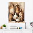thumbnail image 1 of Designart "Brown And Cream Earthen Elegant Vase III" Boho Pottery Canvas Wall Art, 1 of 5