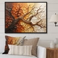 thumbnail image 1 of Designart "Brown Beige Abstract Redwood Tree composition" Modern Floater Framed Wall Decor, 1 of 7