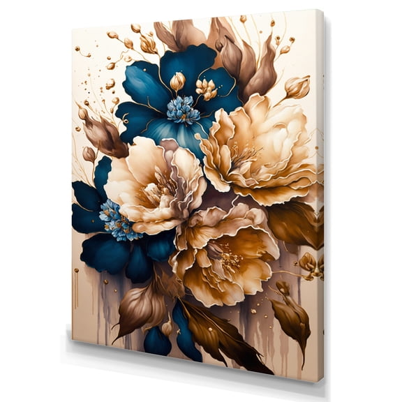 Designart Brown Blossoming Gladiolus Canvas Wall Art